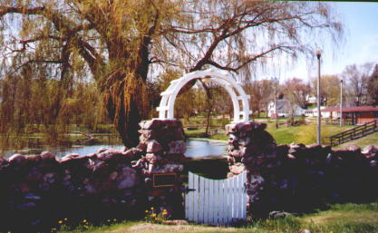 The Arch at the Bridal Pond at Pauquette Park, Portage, Wisconsin.